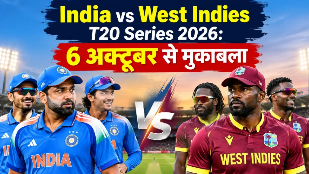 India vs West Indies T20 Series 2026: 6 अक्टूबर से मुकाबला
