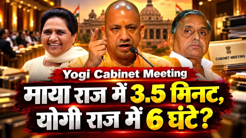 Yogi Cabinet Meeting: माया राज में 3.5 मिनट, योगी राज में 6 घंटे?