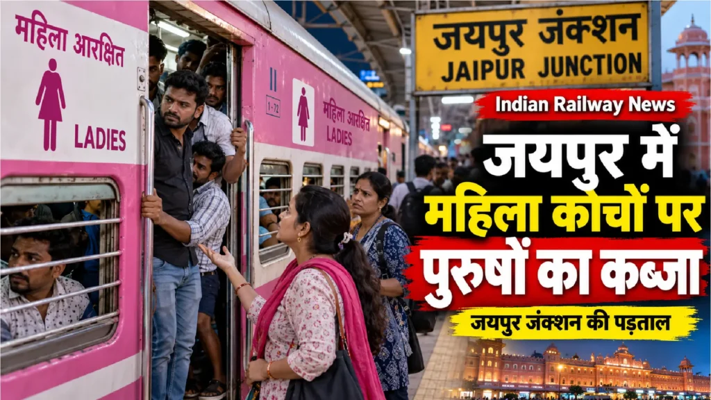 Indian Railway News: जयपुर में महिला कोचों पर पुरुषों का कब्जा