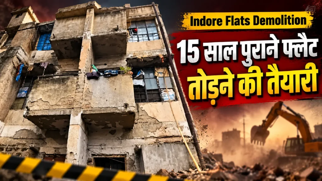 Indore Flats Demolition: 15 साल पुराने फ्लैट तोड़ने की तैयारी